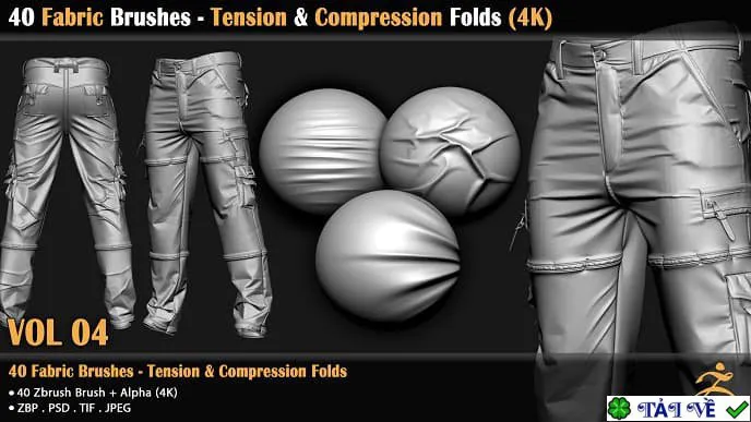 50 VDM Brushes: Realistic Fabric & Leather Look