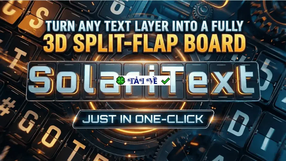 Aescripts SolariText v1.5.1 tạo hiệu ứng văn bản chuyên nghiệp