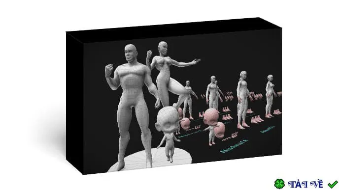 Base meshes character starter kit