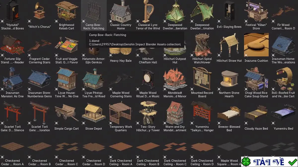 Genshin impact blender assets