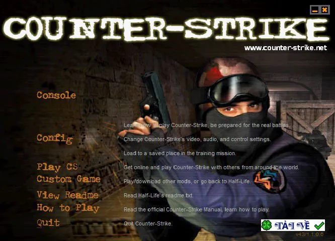 Chơi Half life 1.1- Counter Strike 1.1 Full CD Key
