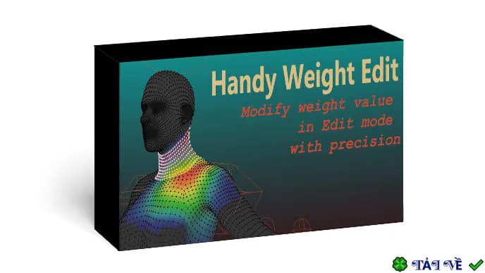 Handy Weight Edit 1.2.2 for Blender: Chỉnh sửa trọng lượng