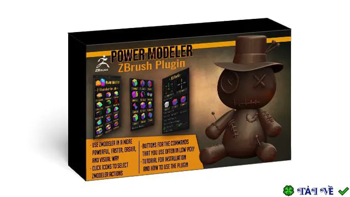 Tạo mẫu 3D Power Modeler 1.97 ZBrush Plugin by Artistic Squad