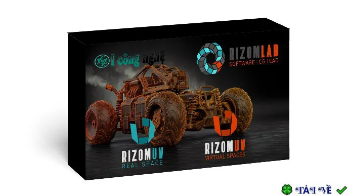 Download RizomUV Virtual Spaces 2025 – Tạo mẫu 3D cho bao bì