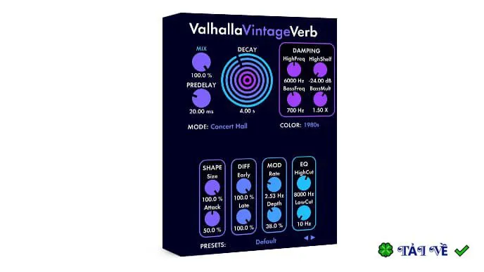 Download Valhalla VintageVerb – Âm thanh vang vọng cổ điển