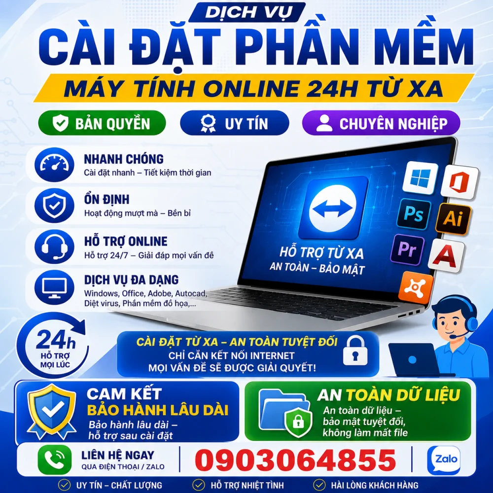 CAI DAT PHAN MEM ONLINE