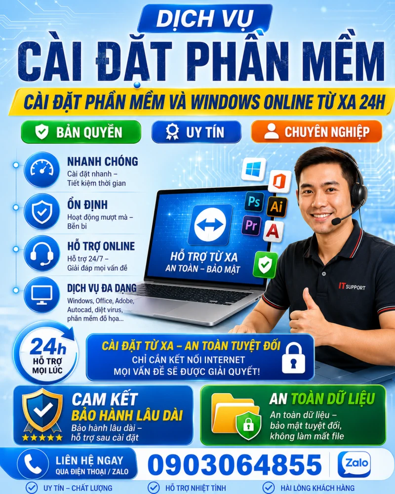 Ca win phan mem online tu xa