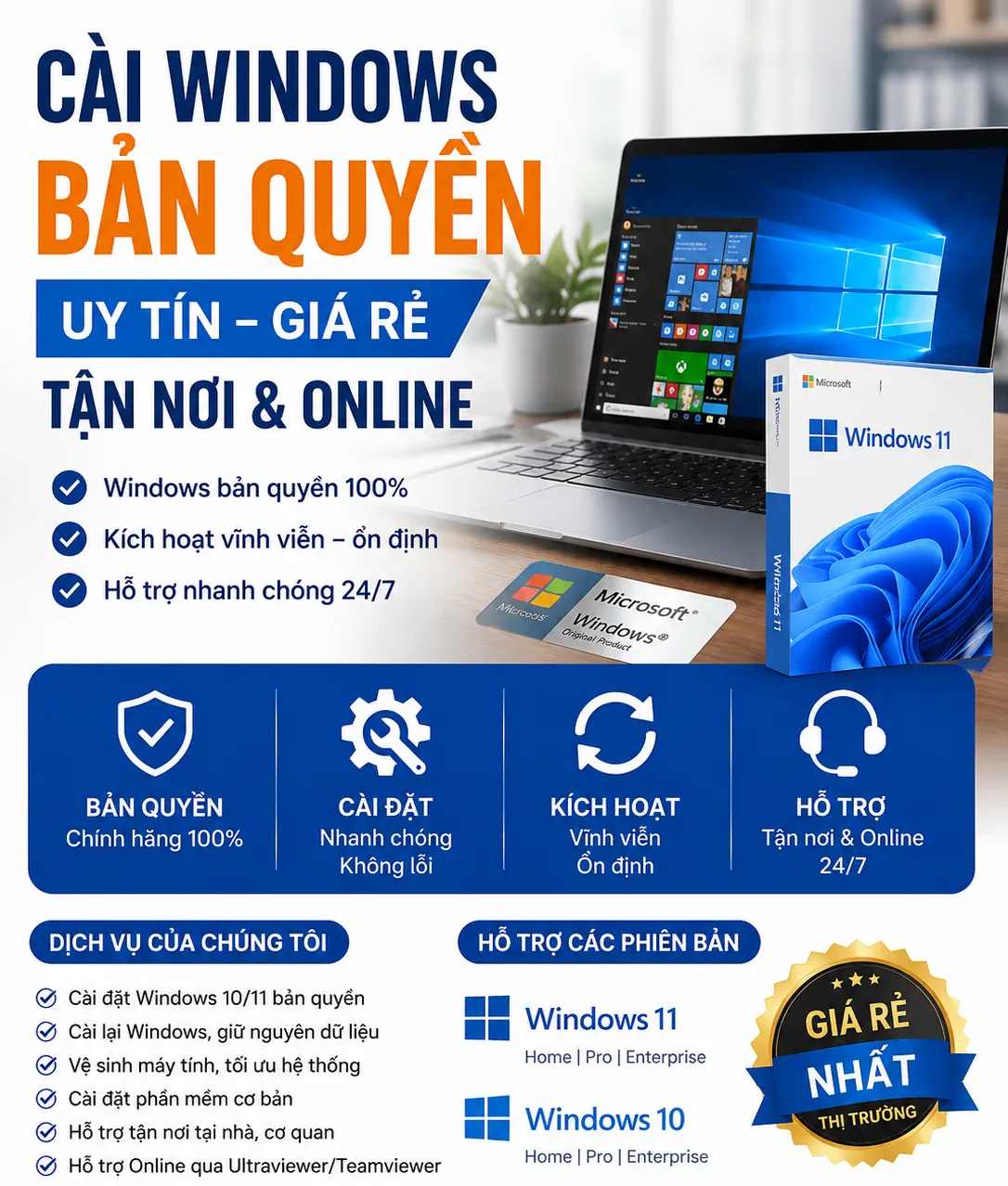 Cai phan win ban quyen full