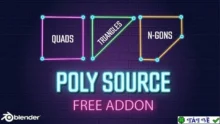 Poly Source v4.0.6: Nâng cao quy trình đa giác Blender