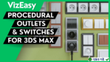 Procedural Outlets and Switches v1.1.2: Plugin tạo ổ cắm 3ds max